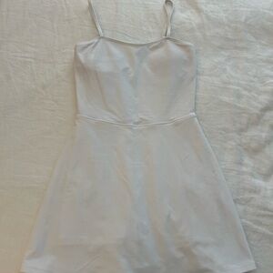 ALO Yoga White Mini Dress with Spaghetti Straps